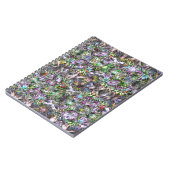Carnet Motif de fleurs colorées psychédélique (Côté gauche)