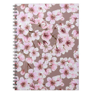 Carnet Motif de fleurs de cerisiers
