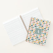 Carnet Motif de fleurs de pétale initiales monogramme car (Intérieur)