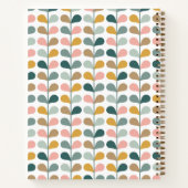 Carnet Motif de fleurs de pétale initiales monogramme car (Dos)