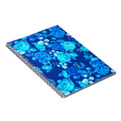 Carnet Motif de fleurs de rose bleue classique-87600 (Côté Droit)