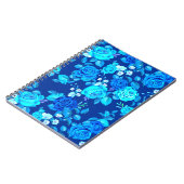 Carnet Motif de fleurs de rose bleue classique-87600 (Côté gauche)