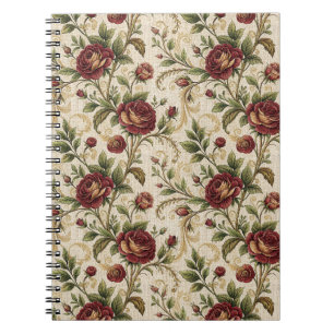 Carnet Motif de fleurs imprimées Rose Vintage - Conceptio