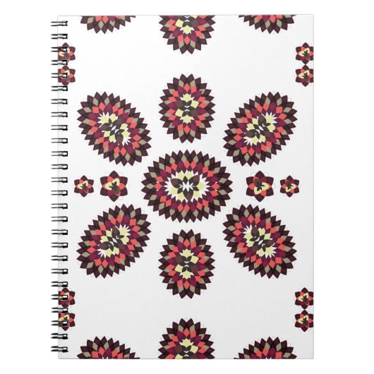 Carnet Motif de fleurs Mandala (Devant)