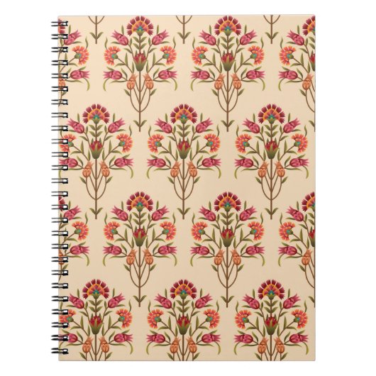 Carnet motif de fleurs mughless transparent (Devant)