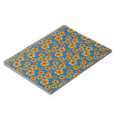 Carnet Motif de fleurs orange jaune (Côté gauche)