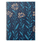 Carnet motif de fleurs rétro (Devant)