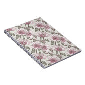 Carnet Motif de fleurs rose amorti de ketmie (Côté Droit)