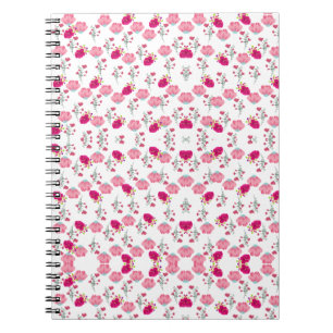 Carnet Motif de fleurs roses