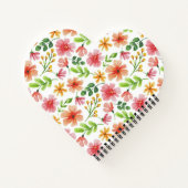 Carnet Motif de fleurs roses à l'aquarelle (Dos)