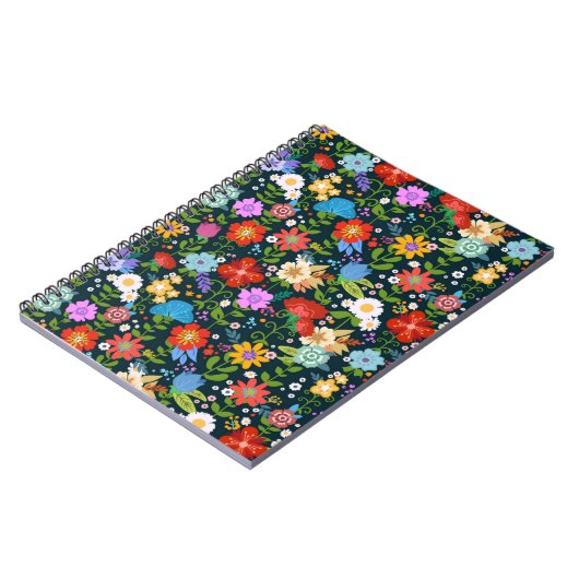 Carnet Motif de fleurs sans soudure Ditsy-13554 (Côté gauche)