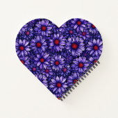 Carnet Motif de fleurs stylisées violettes (Dos)