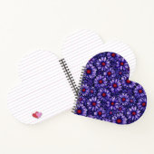 Carnet Motif de fleurs stylisées violettes (Intérieur)