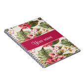 Carnet Motif de fleurs tropical de ketmie (Côté Droit)