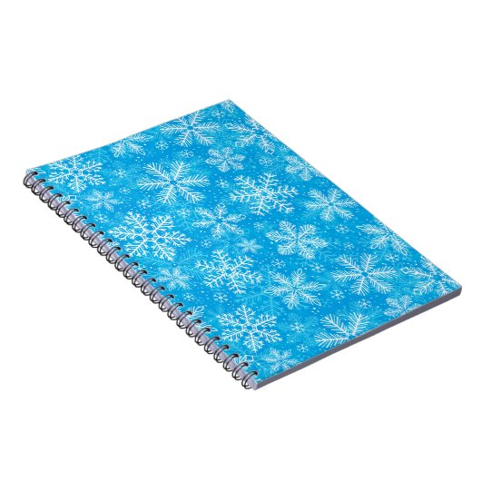 Carnet Motif de flocons blancs (Côté Droit)