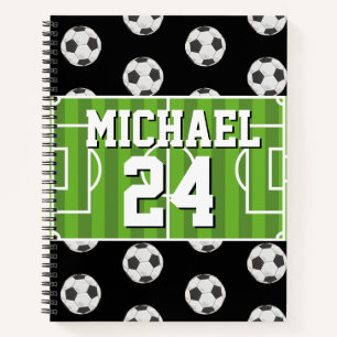 Carnet Motif de football Nom du joueur Jersey Sports
