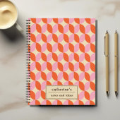 Carnet Motif de forme géométrique rétro