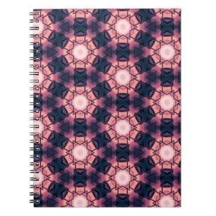 Carnet Motif de forme géométrique rose et bleu