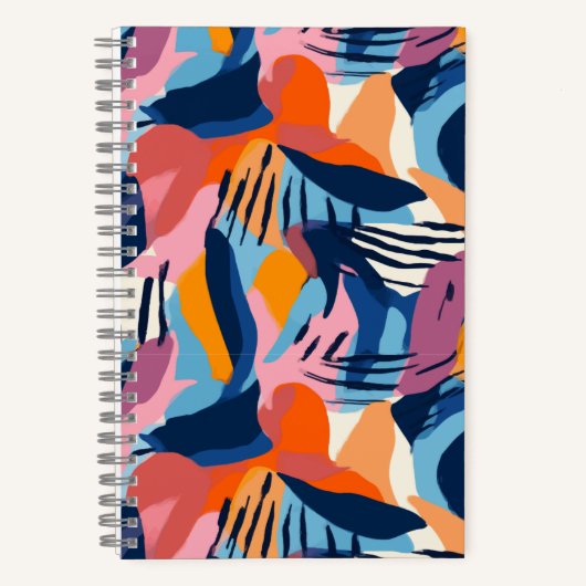 Carnet Motif de formes abstraites modernes et vibrantes (Recto)