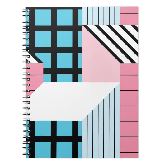 Carnet Motif de formes géométriques transparente. (Devant)