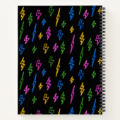 Carnet Motif de foudre Retro Neon des années 80 (Dos)
