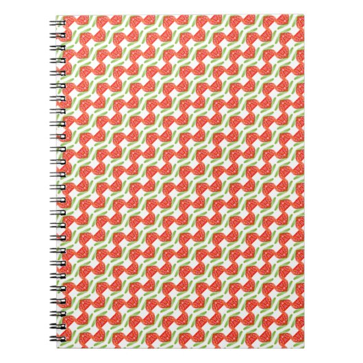 Carnet motif de fraise Abstrait (Devant)