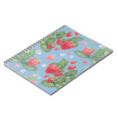 Carnet Motif de fraise aquarelle (Côté gauche)
