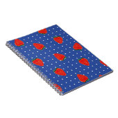 Carnet motif de fraise avec points (Côté Droit)