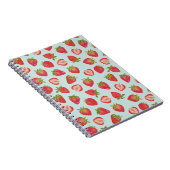 Carnet Motif de fraise d'été à la menthe et rouge (Côté Droit)