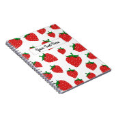 Carnet Motif de fraise mûre personnalisé (Côté Droit)