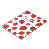 Carnet Motif de fraise mûre personnalisé (Côté gauche)