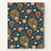 Carnet Motif de fraise Paisley (Dos)