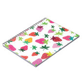 Carnet Motif de fraises (Côté gauche)
