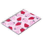 Carnet Motif de fraises (Côté gauche)