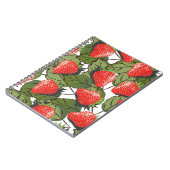 Carnet Motif de fraises (Côté gauche)