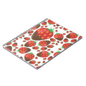 Carnet Motif de fraises (Côté gauche)