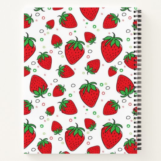 Carnet Motif de fraises (Dos)