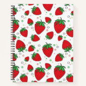 Carnet Motif de fraises (Devant)