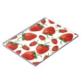 Carnet Motif de fraises (Côté gauche)