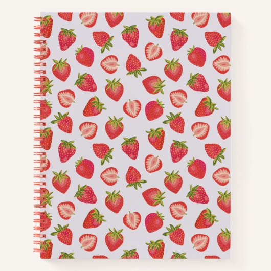 Carnet Motif de fraises d'été (Devant)