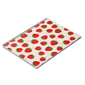Carnet Motif de fraises et de points rouges (Côté gauche)
