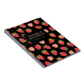 Carnet Motif de fraises personnalisé (Côté Droit)