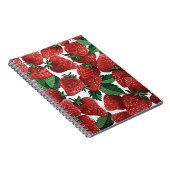 Carnet Motif de fraises rouges (Côté Droit)