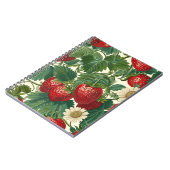 Carnet Motif de fruit fraise  (Côté gauche)