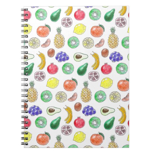 Carnet Motif de fruits (Devant)