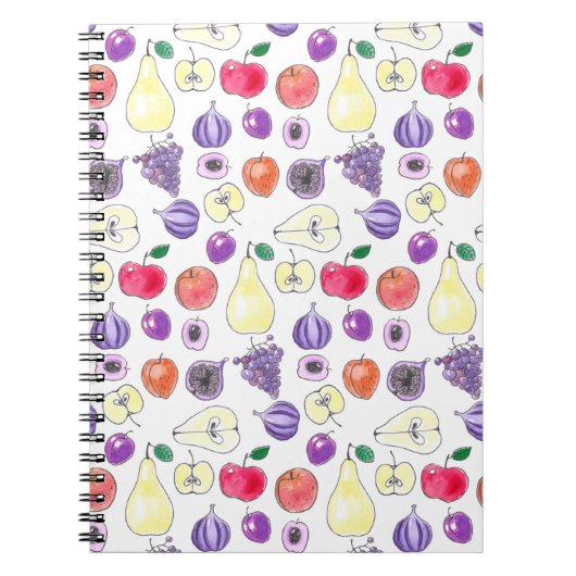 Carnet Motif de fruits (Devant)