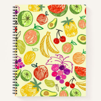 Carnet Motif de fruits