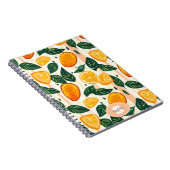 Carnet Motif de fruits d'agrumes avec Feuilles verts (Côté Droit)