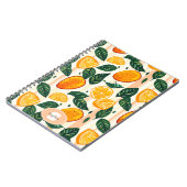 Carnet Motif de fruits d'agrumes avec Feuilles verts (Côté gauche)