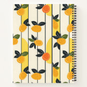 Carnet Motif de fruits d'agrumes avec Feuilles verts (2) (Dos)
